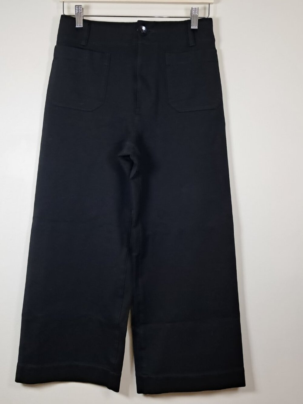Anthropologie Maeve The Colette Crop Wide Leg Pants Black 27